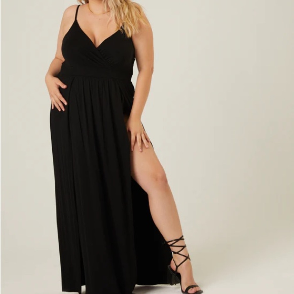 2020AVE PLUS SIZE DOUBLE SLIT TANK DRESS 1XL